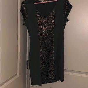 Flattering emerald green dress